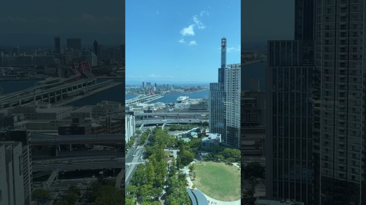 展望ロビーから眺める神戸三宮の町並み #展望  #絶景 #観光 #旅行 #shorts