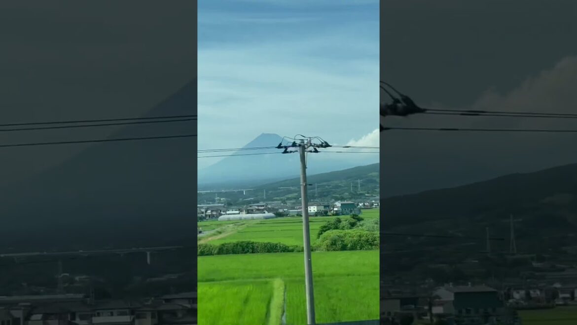 Mount Fuji 🗻 From shinkansen 🚄 (Bullet Train) Window. #travel #music #japantravel #travelgoals