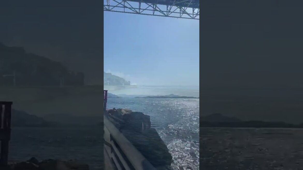 Scenic views of Kanmon Straits in Japan