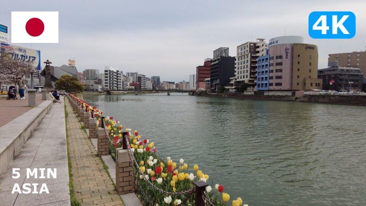 🇯🇵 Japan - Fukuoka: 5 Minutes Walking Tour - 4K