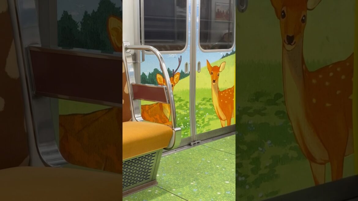 鹿の電車 🦌 ならしかトレイン 🦌 Deer Train in Nara, Osaka, Kobe Japan #しかのこのこのここしたんたん