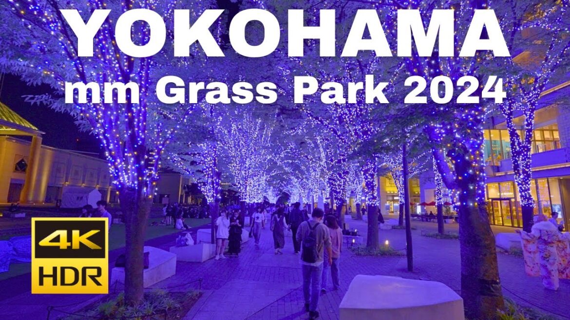 【4K HDR🇯🇵】 Experience the MAGIC of 2024's Most Beautiful Illumination at "mm Grass Park"!
