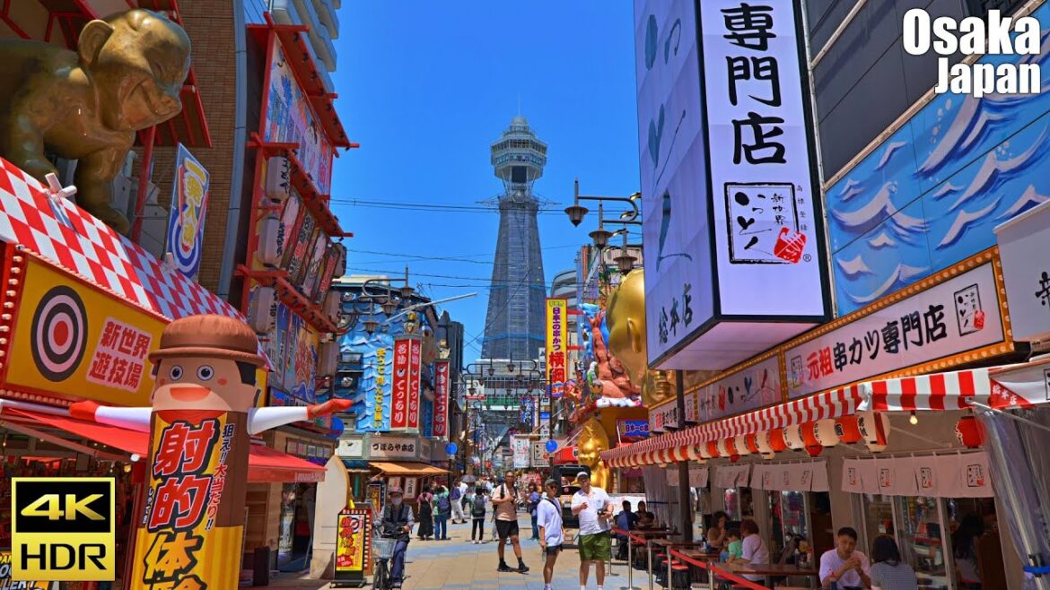 🇯🇵 Osaka, Japan Walking Tour 🏯 Shinsekai - Dotonbori - Osaka Castle - Osaka Aquarium [4K HDR]