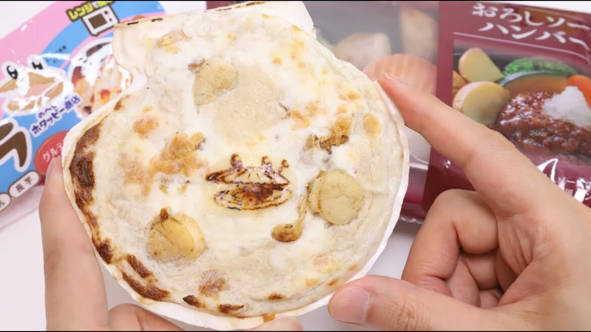 Frozen Scallops Gratin with Shell and Japanese style Hamburger Steak Frozen Scallops Gratin with Shell and Japanese style Hamburger Steak