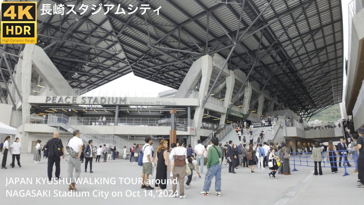 長崎スタジアムシティを歩く4kHDR japan Kyushu walking tour in Nagasaki Stadium City