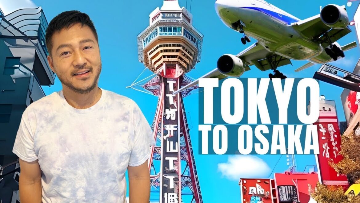 Tokyo to Osaka: Flight, Walks & Quick Dinner Adventure!