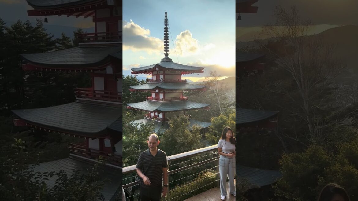 Viewing Mount Fuji from Chureito Pagoda #travel #mountfuji