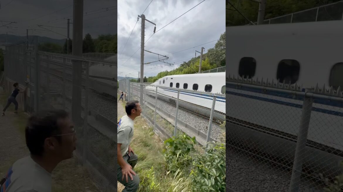 Up Close To Shinkansen!  Japanese Power! #shorts #japan