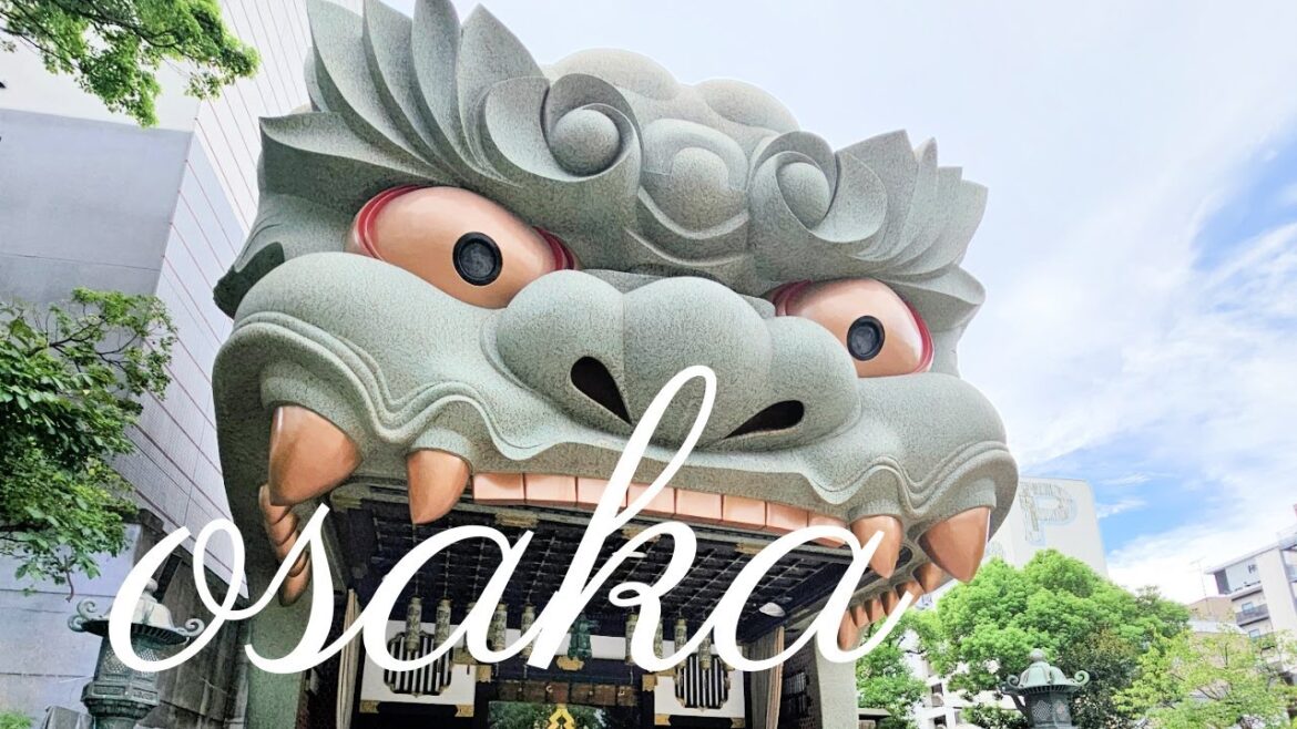 Osaka Walk - Dotonbori, Shinsaibashi, Namba yasaka jinja & Food, famous Rikuro cheesecake, Takoyaki