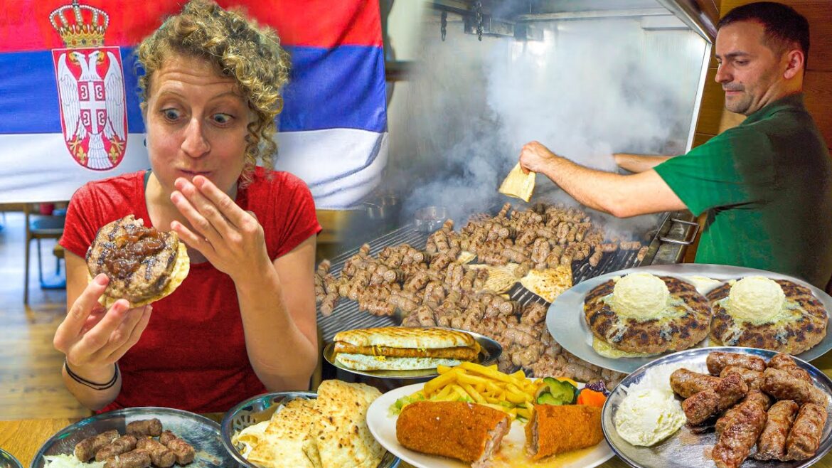 INSANE Serbian Food Tour in Belgrade, Serbia - Cevapi, Pljeskavica & Kajmak + MEAT HEAVEN in Serbia