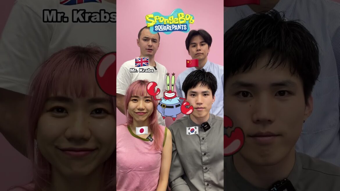 SpongeBob Characters in Muliti-Languages! 🧽 #shorts