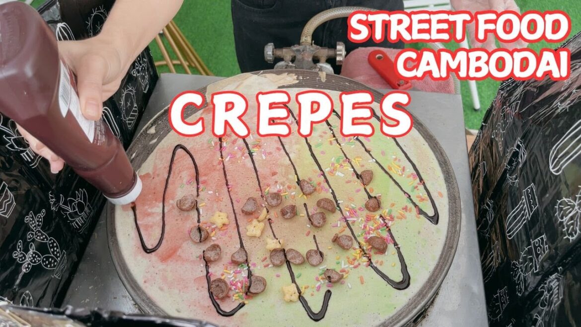 នំបែបជប៉ុន Japanese Crepes Sweet Flavor-Cambodia Street food
