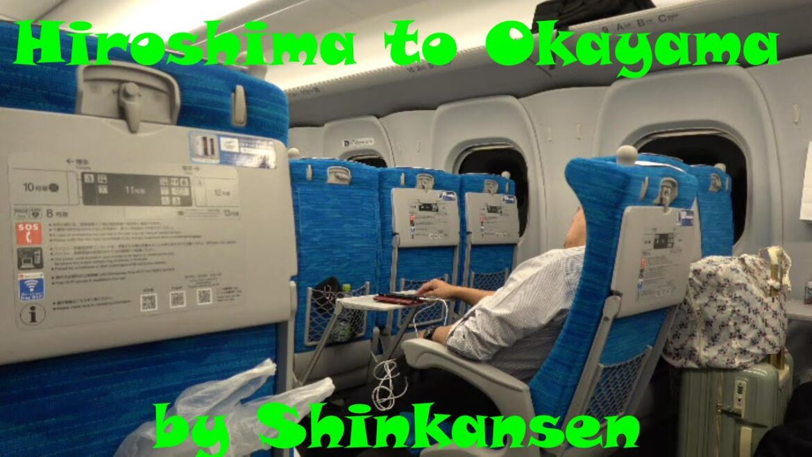 Riding the Shinkansen from Hiroshima to Okayama