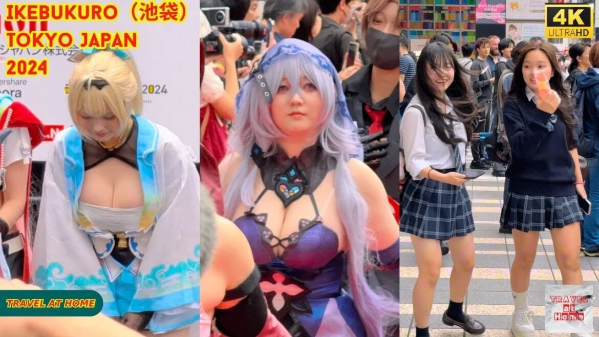 4k hdr japan travel 2024 | Walk in Ikebukuro（池袋）Tokyo japan |  Relaxing Natural City ambience