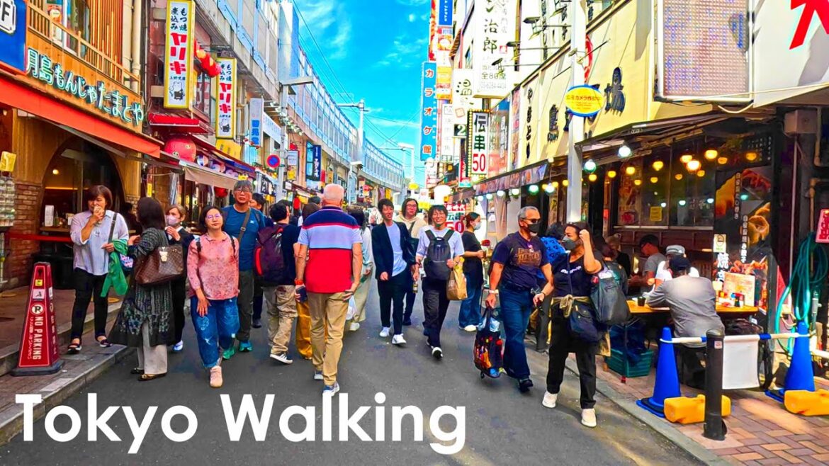 Tokyo Japan Walking Tour from Ueno to Asakusa 4k HDR