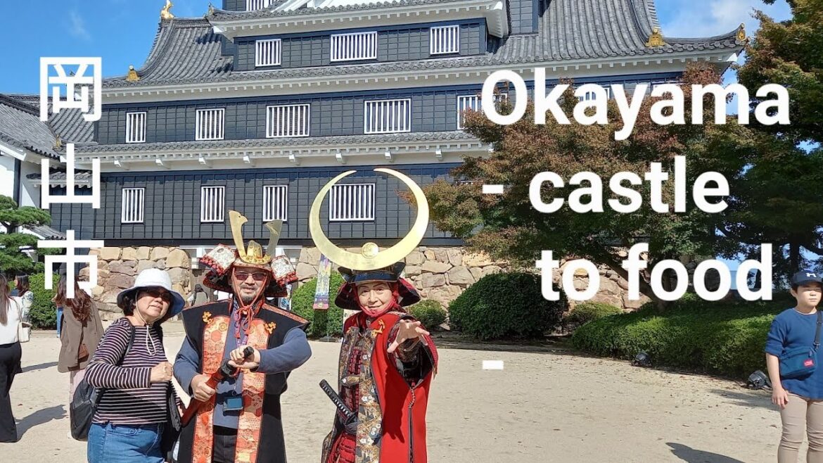 Okayama - Japan. Legendary Okayama Castle. Kyobashi morning market and Curry festival.