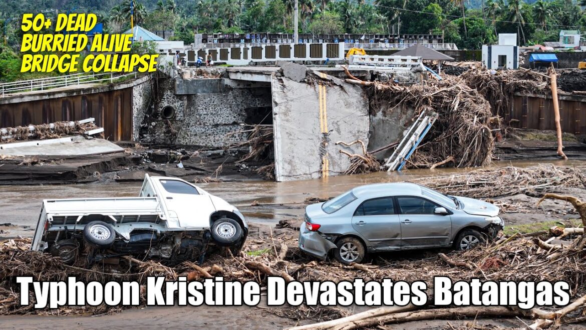 Typhoon Kristine Strikes Batangas: Landslide Claims Lives, Bridge Collapse Adds to Tragedy