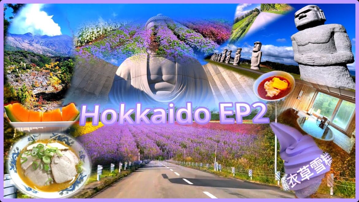 〖北海道自駕遊〗EP2 - 頭大仏殿, 摩艾雕像, 巨石陣, 旭川拉麵, SHIRO護膚, 雲霄飛車路, 富田農場,十勝岳望岳台, 白鬚瀑布, 層雲峽溫泉大雪飯店  | #旅遊#觀光#美食#日本#溫泉