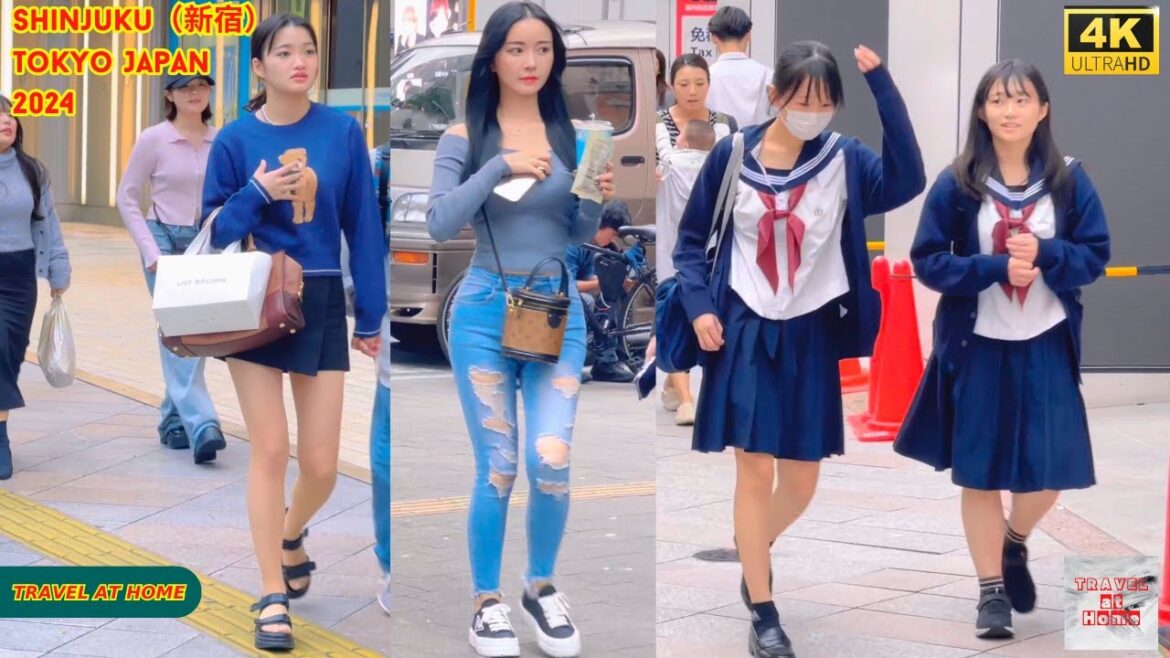 4k hdr japan travel 2024 | Walk in Shinjuku（新宿）Tokyo Japan |  Relaxing Natural City ambience