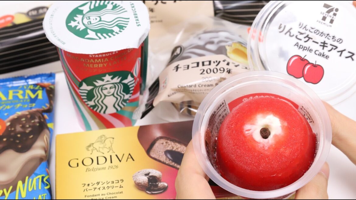 Weekly Japanese Convenience Store Food 7 Eleven Apple Cake Ice is so Cute!