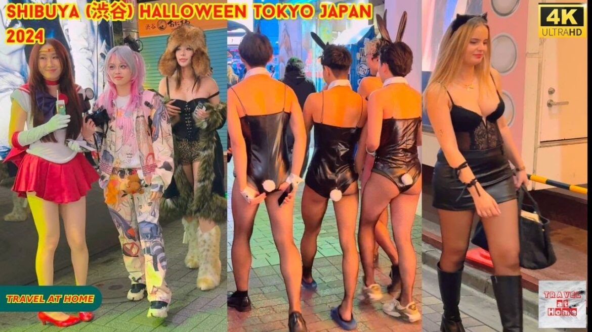 4k hdr japan travel 2024 | Halloween in Shibuya (渋谷)  Tokyo Japan |  Relaxing Natural City ambience