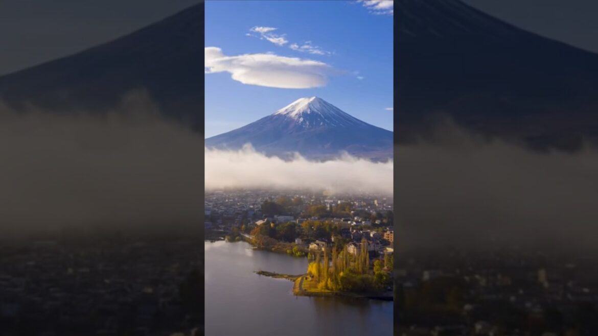 The tallest peak in Japan, Mount Fuji!! Full 4K Video in Link #shorts #fuji #japan #nature #travel