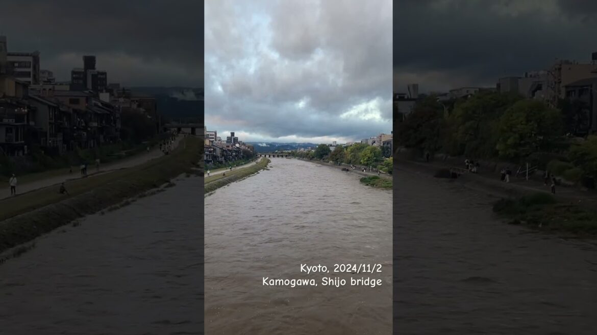 Kyoto, Japan | Kamo river after heavy rain
