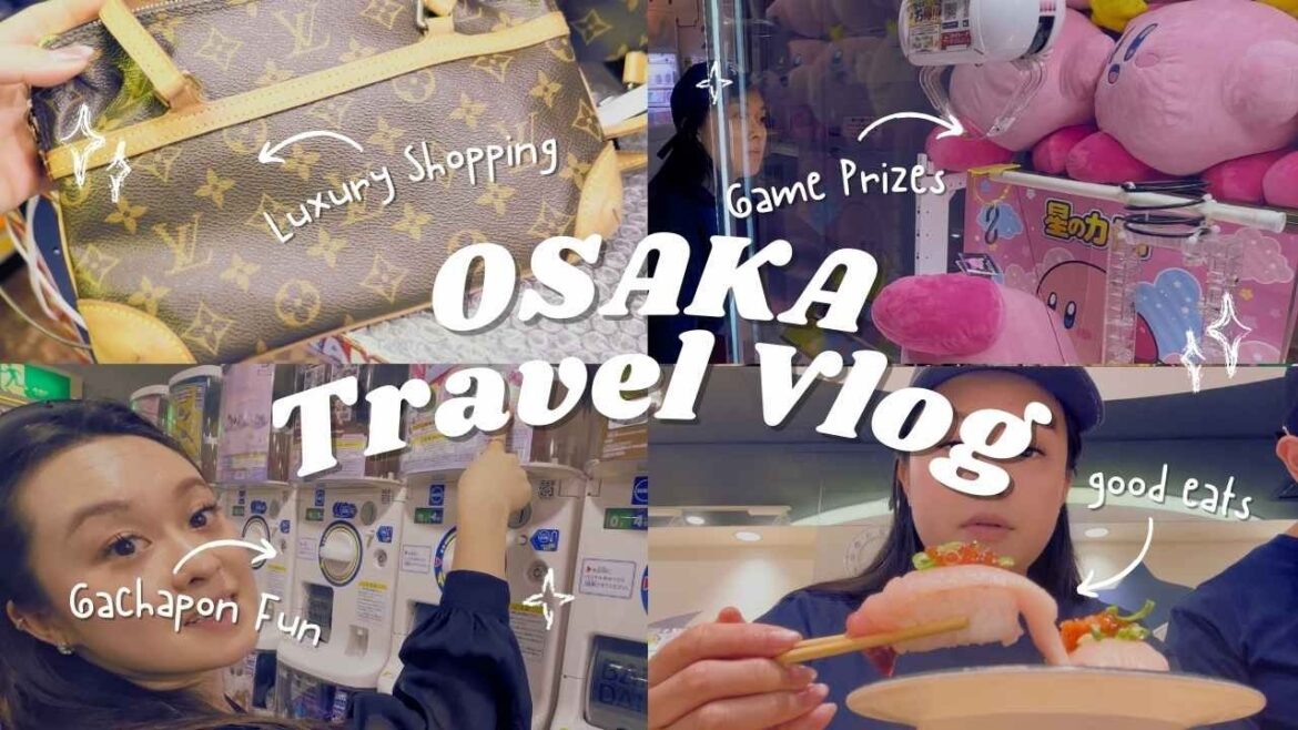 Osaka Travel Vlog 2024: Epic Shopping Gems, Gachapon Surprises & Crane Game Wins! 4K