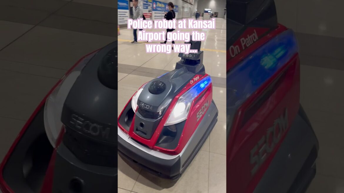 Patrolling police robot by Secom seems confused #robot #airport #kansai #japanlife