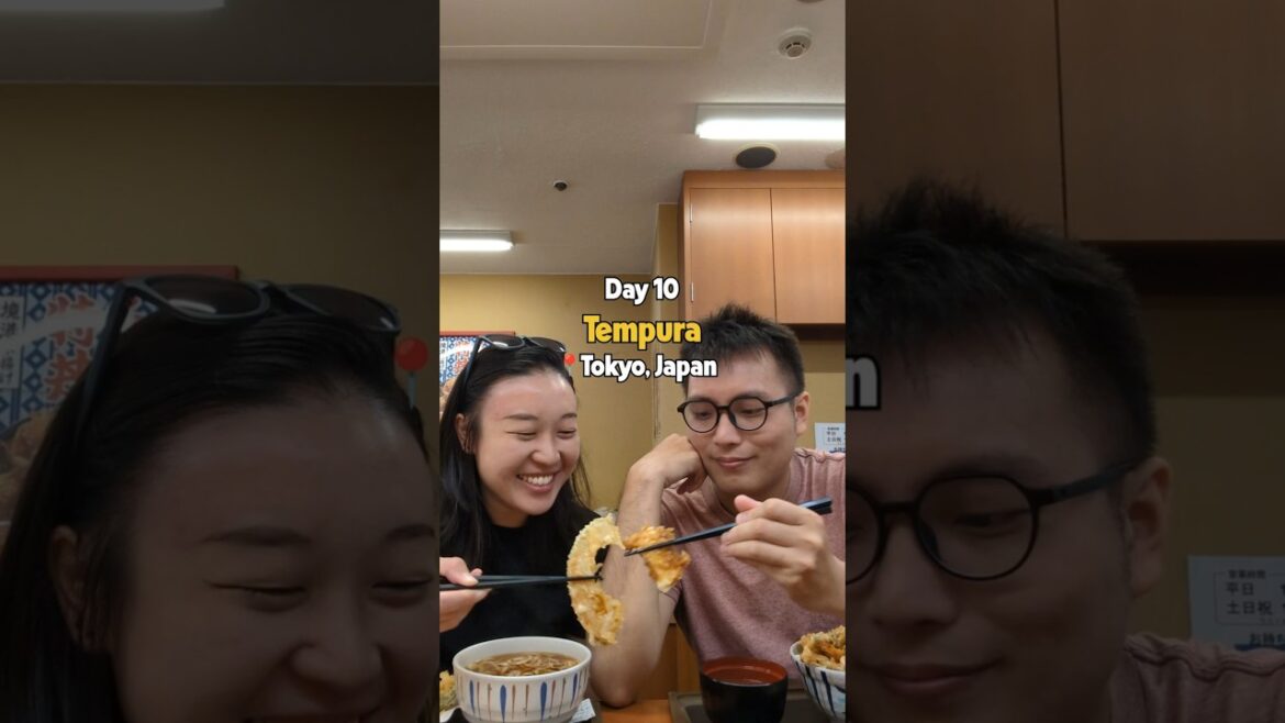 I've been craving this ever since we arrive in Japan - first tempura of our trip!🍤 #shorts #japan