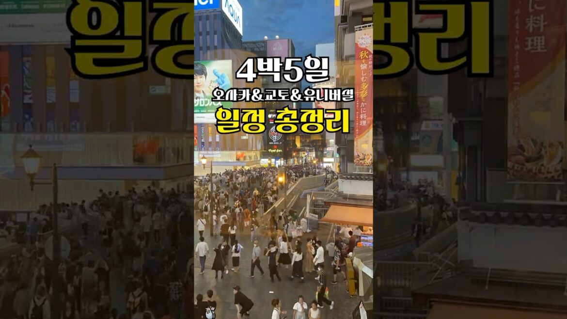 오사카&교토&유니버셜 4박5일 일정 45초 총정리 #오사카여행 #오사카브이로그 #오사카맛집