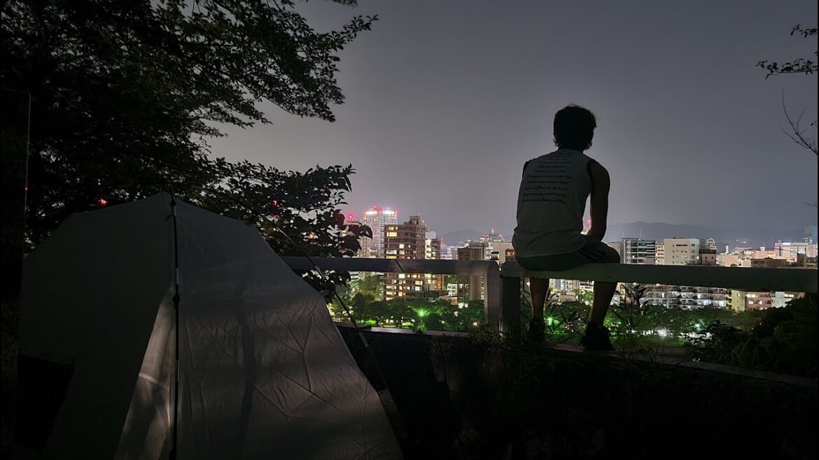 Beyond the city lights — solo camping above Hiroshima