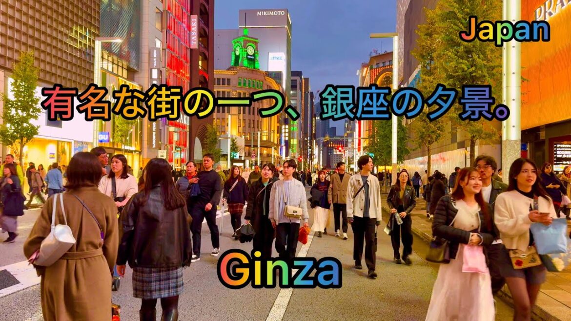 [4K HDR] Walking Tour in Famous City Ginza. Tokyo, Japan. November 2024