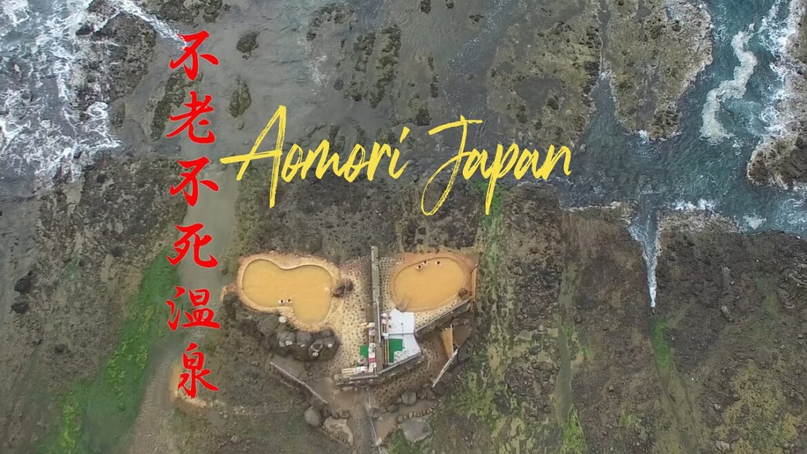 Furofushi Onsen Aomori Japan DJI Aerial view 4K青森 不老不死 温泉 空撮  4K