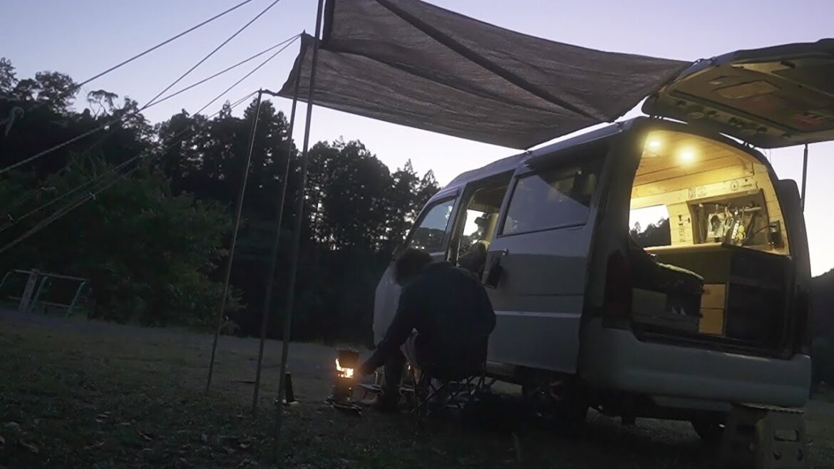 軽箱バンでソロ車中泊キャンプ [浜松市天竜区の明野キャンプ場 ASMR] | TeamSEEKなかむら