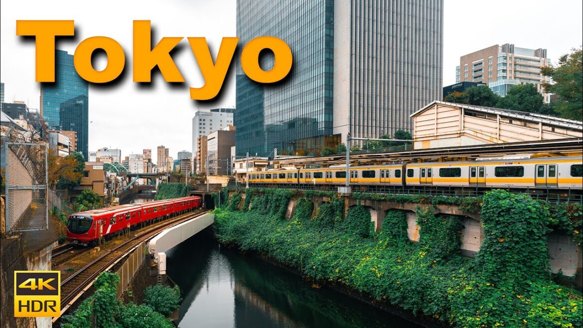 Japan Walking Tour - The Famous Train Viewing Spot | 4K HDR