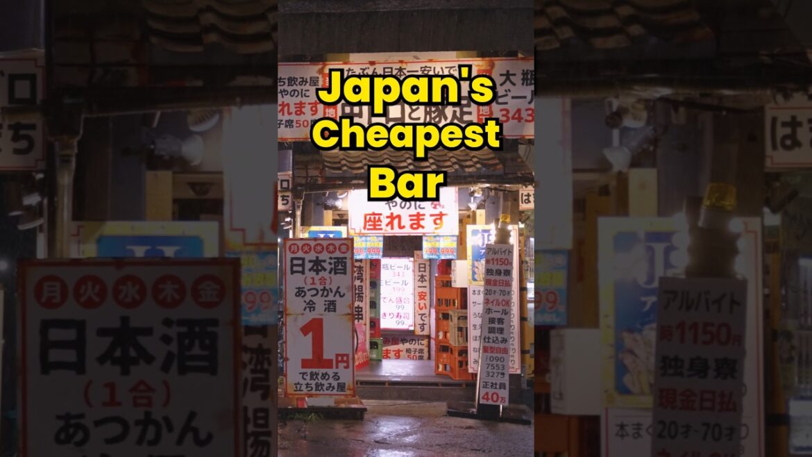 Japan's CHEAPEST Bar! #shorts #japan #japannightlife