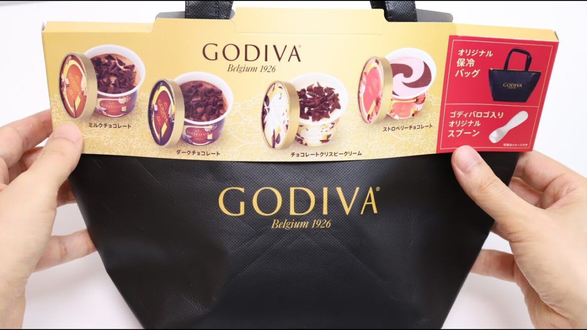 Godiva Chocolate Ice Cream Lucky Bag with Silver Spoon Godiva Chocolate Ice Cream Lucky Bag with Silver Spoon