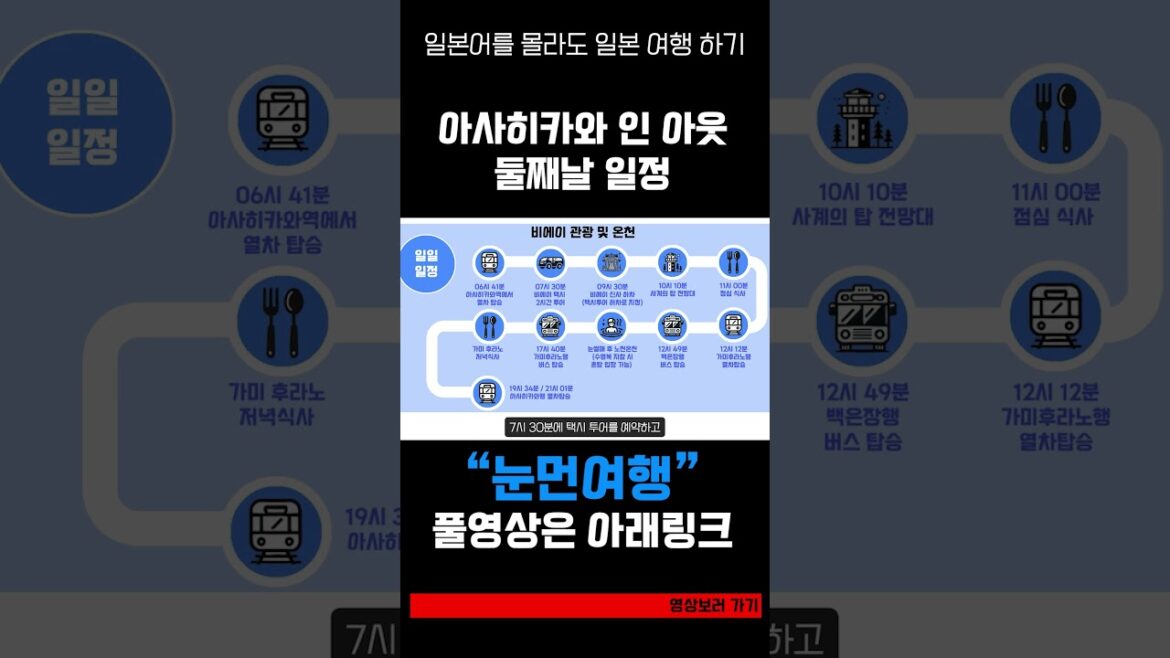 아사히카와 둘째날 일정