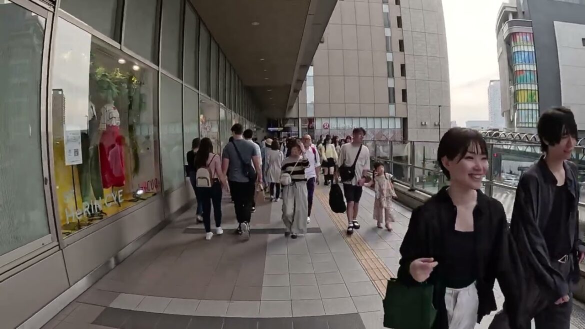 Osaka train station (JAPAN)  WALK TOUR