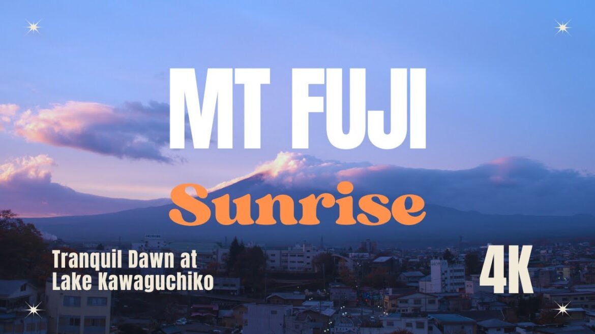 [4K] Mount Fuji Sunrise and Cloud Veil