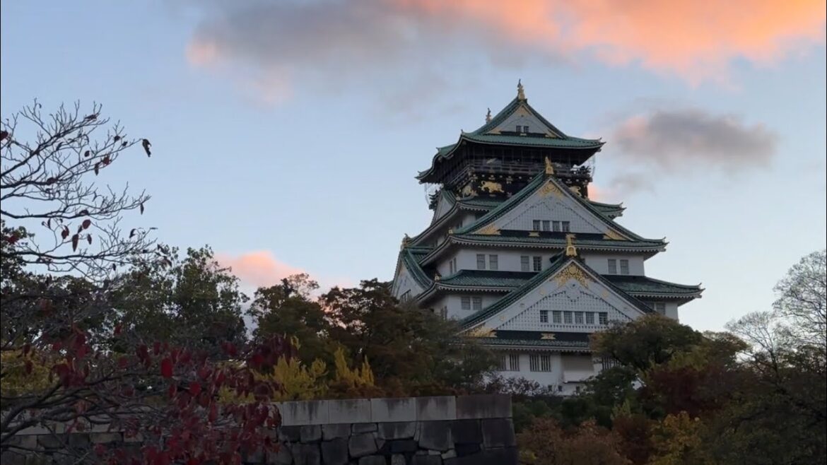 Touring Osaka Castle 大阪城 in Autumn