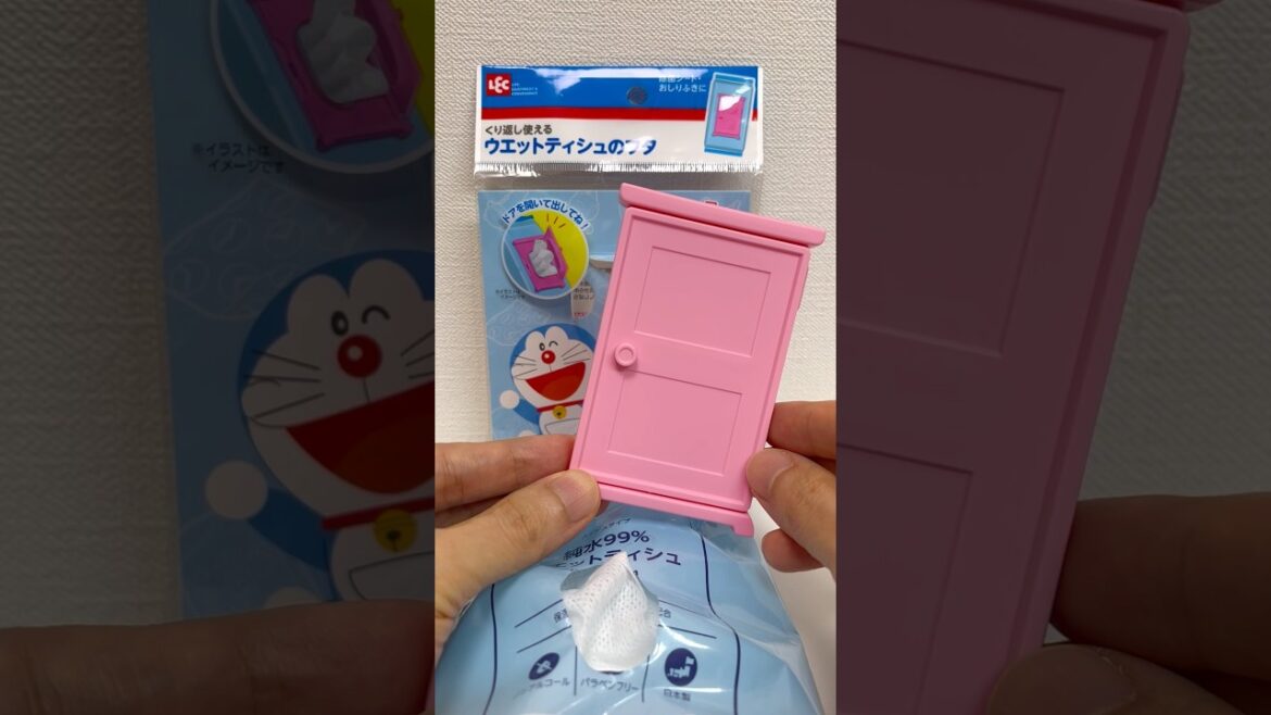 Doraemon Anywhere Door Reusable Wet Wipes Cover Lid #shorts