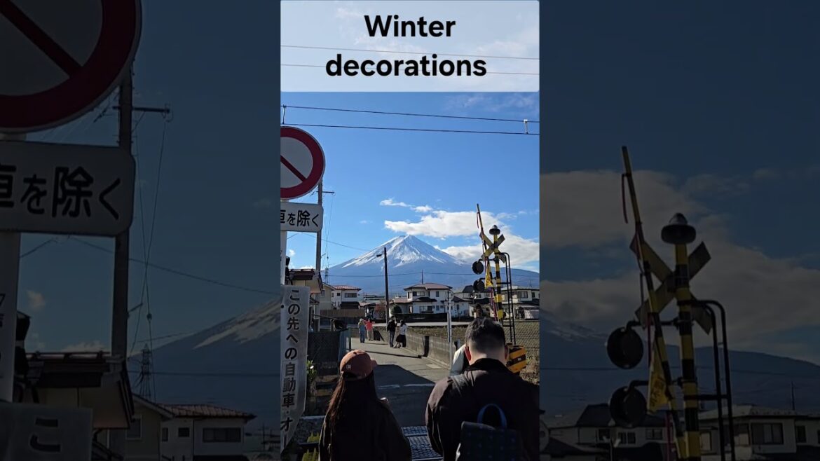 Mt.Fuji with Winter decorations #mountfuji #todaysmtfuji