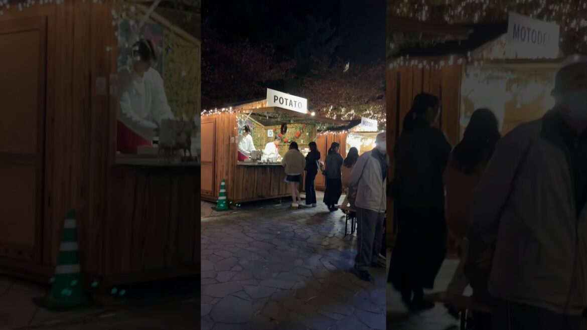 Christmas market in Kokura Kitakyushu, too good to be here after work and drink some hot chocolate