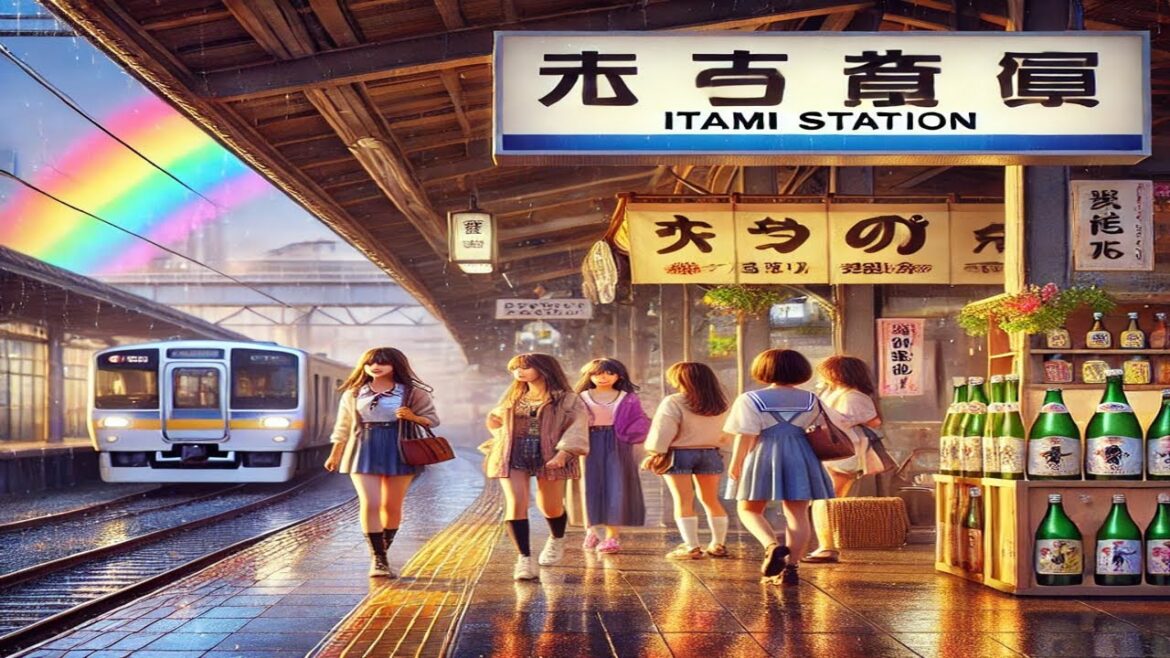 “Rainy Day Sake Adventure at Itami Station | 4K Walking Tour”