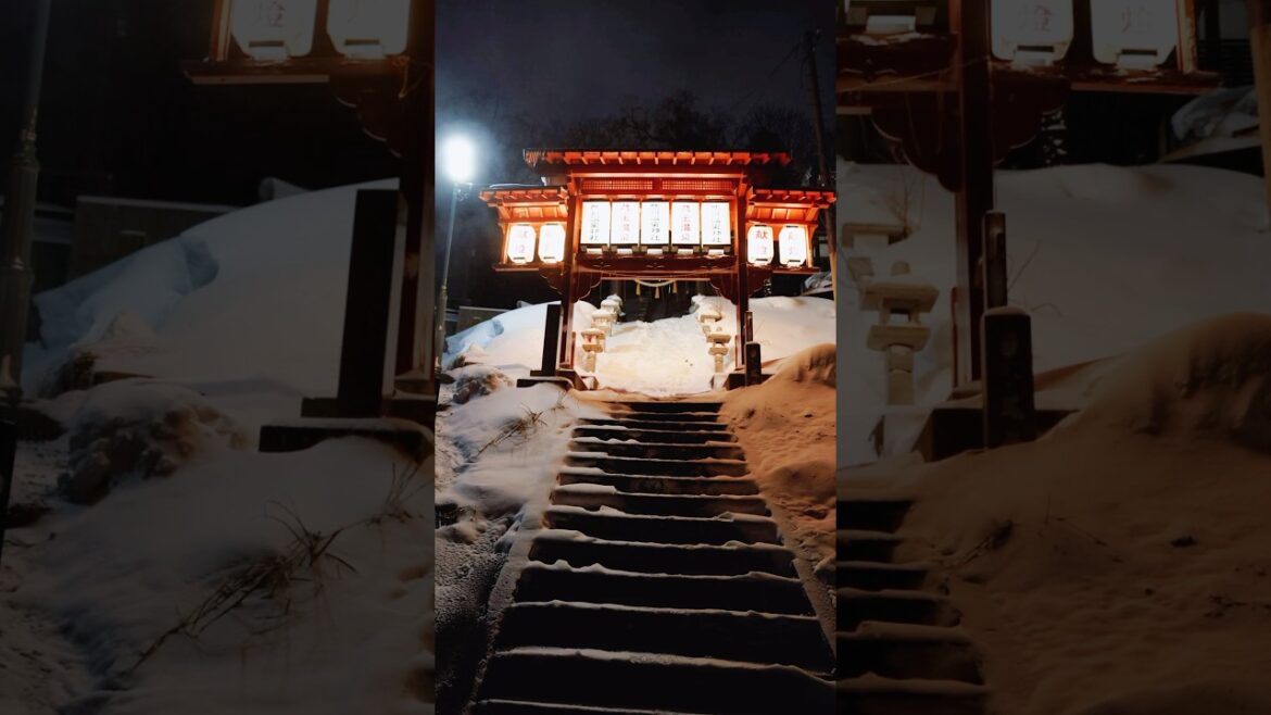 雪の降る夜の蔵王温泉街 #snow #travel #yamagata #zao #hotspring #japan #japantravel #japantrip #蔵王 #山形 #旅行