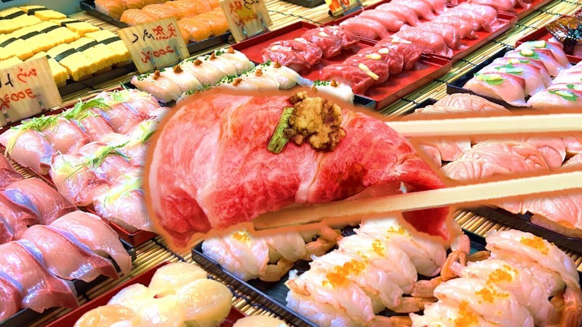The most fun place|I try the sushi stall at the market in japan |"Karato Market"