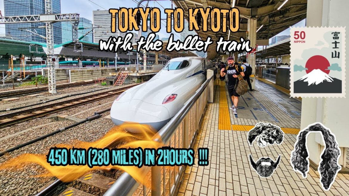 Bullet train experience | Tokyo to Kyoto by SHINKANSEN | Speed and scenic views | JP