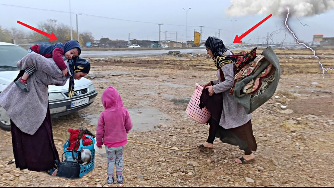 "Fleeing in the Heart of the Storm: A Mother Who Risked Everything to Save Her Children!"😰